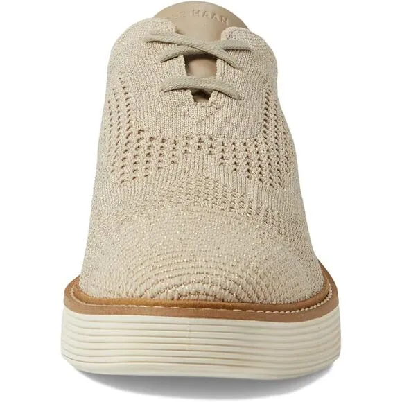 NWT Cole Haan Women's Originalgrand  Stitchlite Oxfords, Rye Knit/Ivory-Size 5.5