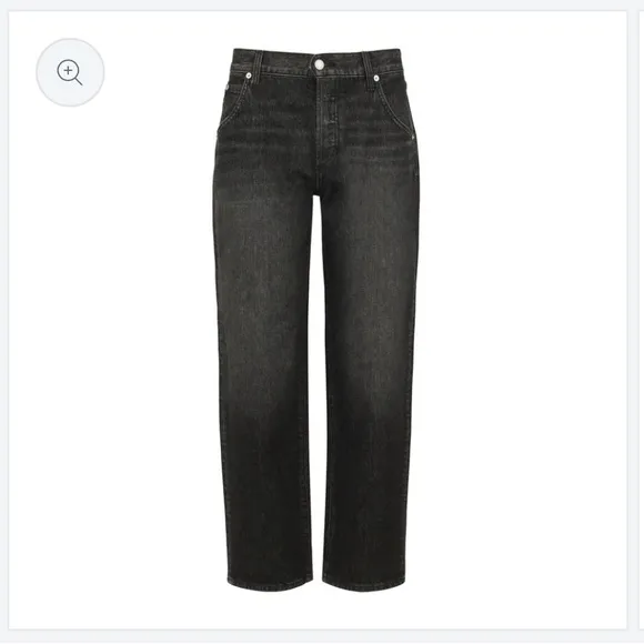 NWT Daily Blue by AdrianoGoldschmied Mantra Wide Barrel Jean in Onyx Sz 25 $295