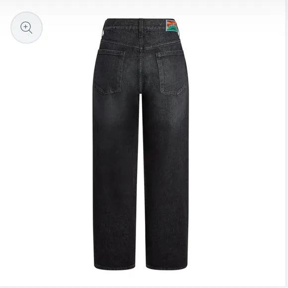 NWT Daily Blue by AdrianoGoldschmied Mantra Wide Barrel Jean in Onyx Sz 25 $295