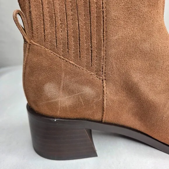 NWT Dolce Vita Women's Linny H2O Brown Suede Booties Boots
