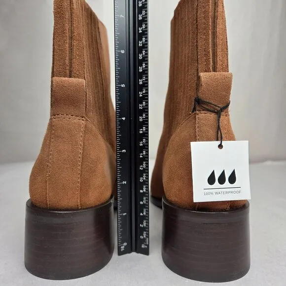 NWT Dolce Vita Women's Linny H2O Brown Suede Booties Boots