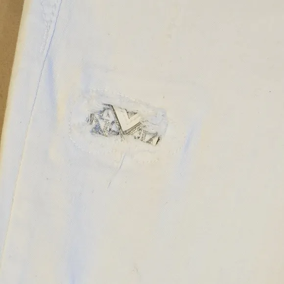 NWT Grace In LA White Skinny Jeans Womens Embellished Bedazzled Stretch Size 28