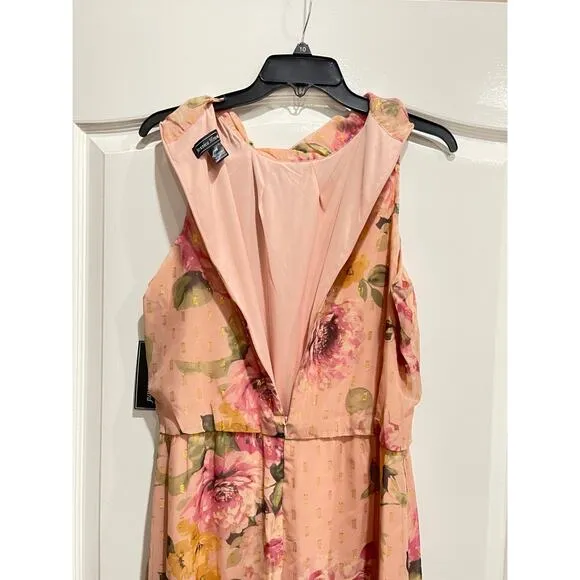 NWT Jessica Howard Women's Style Midi Sleeveless Chiffon Lurex Size 10