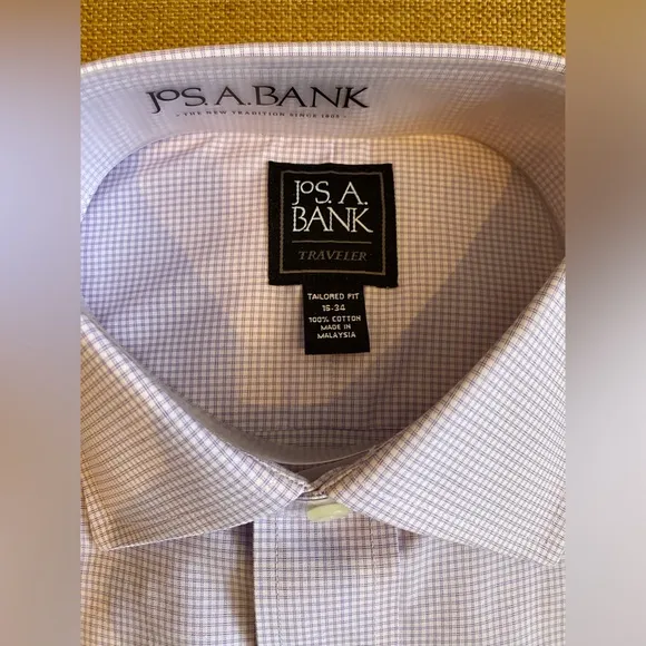 NWT Jos. A Bank Traveler Tailored Fit 100% Cotton Button Down SZ 16-34