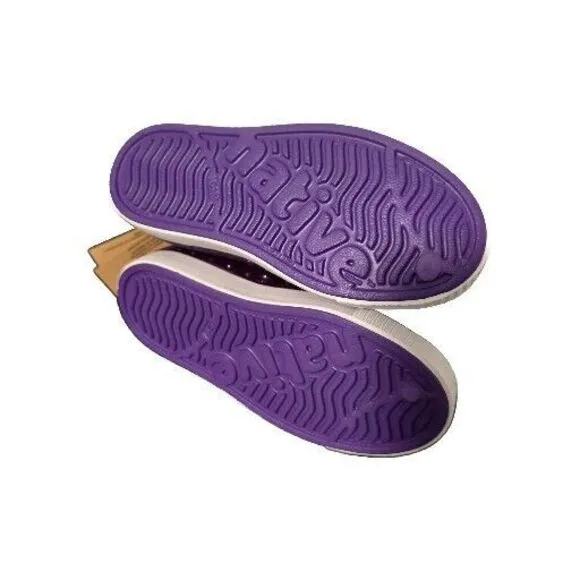 NWT Native‎ Slip On Childrens Shoes Purple Sparkle Jefferson Bling Size 13