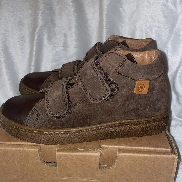 NWT NATURINO ALBUS VL Leather and suede sneakers in Brown