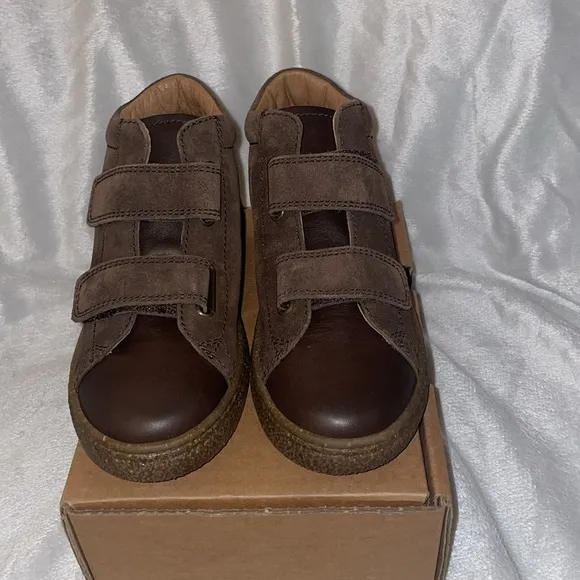 NWT NATURINO ALBUS VL Leather and suede sneakers in Brown