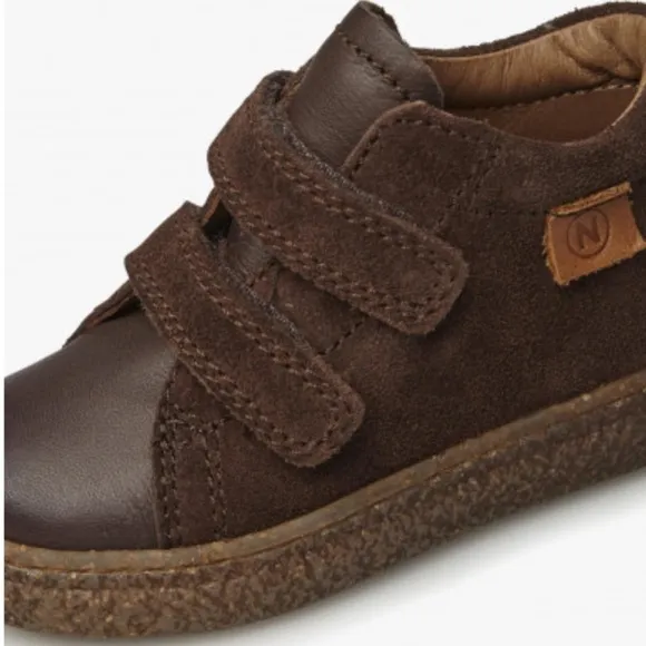 NWT NATURINO ALBUS VL Leather and suede sneakers in Brown