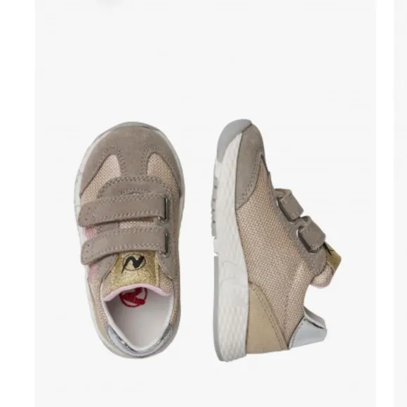 NWT NATURINO JESKO 2 VL. Suede and technical fabric sneakers in Beige-Grey