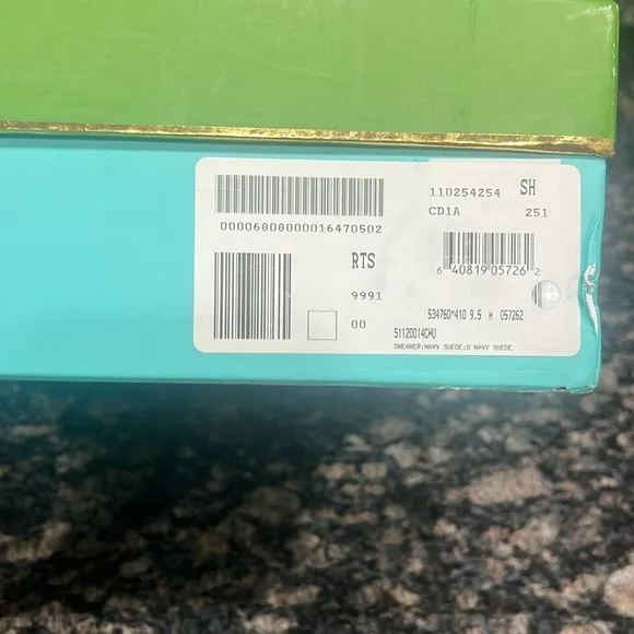 NWT NIB Kate Spade Lenna Navy Suede Sneakers