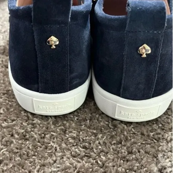 NWT NIB Kate Spade Lenna Navy Suede Sneakers