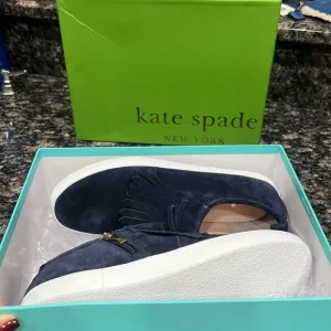 NWT NIB Kate Spade Lenna Navy Suede Sneakers