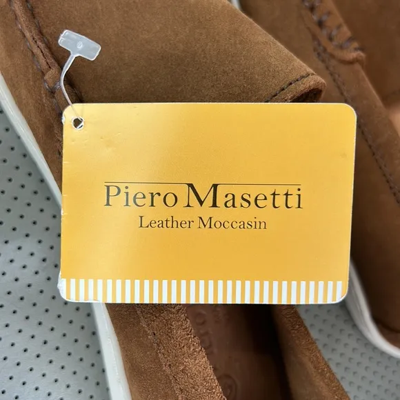 NWT PIERO MASETTI LEATHER MOCCASIN SHOES SIZE 41