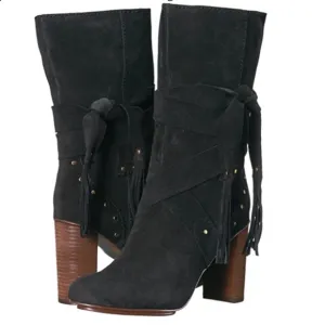 NWT See by Chloe crosta black leather boots