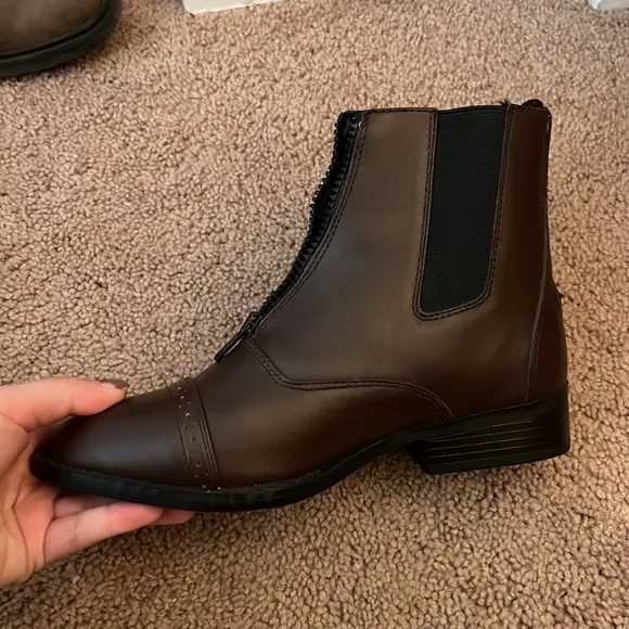 NWT Smoky Mountains Brown Leather Horseback Riding Boots Woman’s Size 7