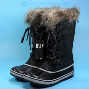 NWT! Sorel Joan of Arctic Waterproof Snow Boot, Black, Gray, Size 6.5