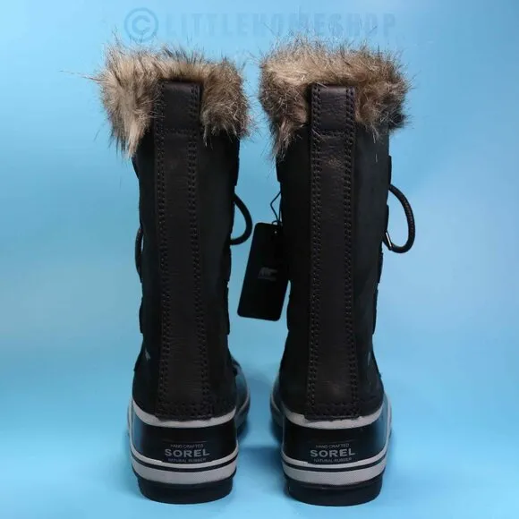 NWT! Sorel Joan of Arctic Waterproof Snow Boot, Black, Gray, Size 6.5