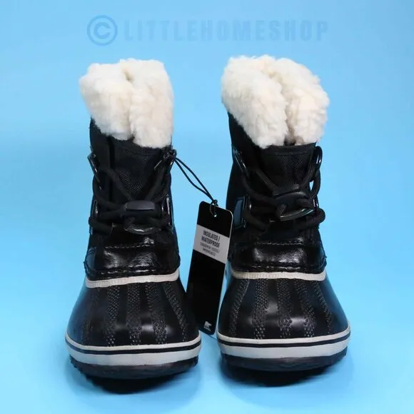 NWT!   Sorel YOOT PAC Nylon Children's Waterproof Boot, Black, Size 8