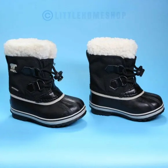 NWT!   Sorel YOOT PAC Nylon Children's Waterproof Boot, Black, Size 8