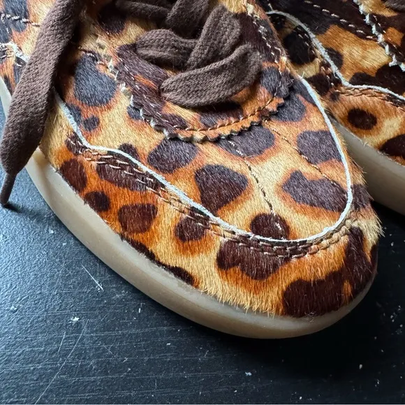 NWT Steve Madden Braxton Leopard Print Retro Sneakers Sz 7M