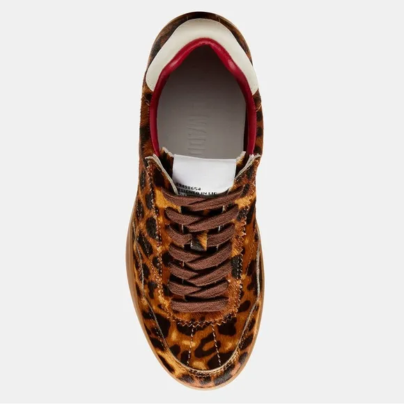 NWT Steve Madden Braxton Leopard Print Retro Sneakers Sz 7M