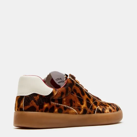 NWT Steve Madden Braxton Leopard Print Retro Sneakers Sz 7M