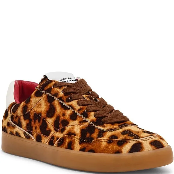 NWT Steve Madden Braxton Leopard Print Retro Sneakers Sz 7M