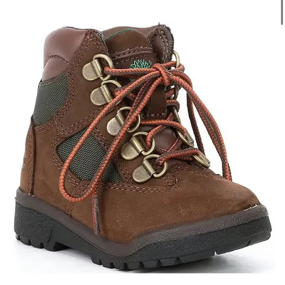 NWT Timberland Boys' 6&quot; Field Nubuck Leather and Mesh Boots (Infant)