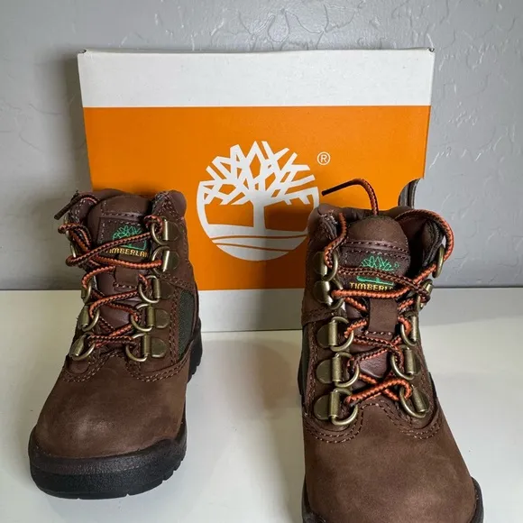 NWT Timberland Boys' 6&quot; Field Nubuck Leather and Mesh Boots (Infant)