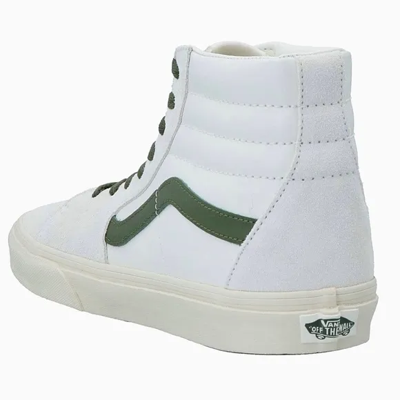 NWT Vans Sk8 Hi Leather Sneakers in Vintage Pop - Marshmallow Turtledove