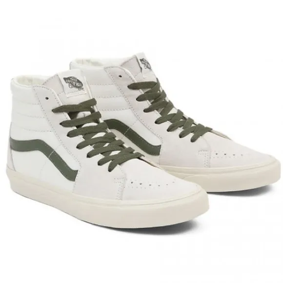 NWT Vans Sk8 Hi Leather Sneakers in Vintage Pop - Marshmallow Turtledove