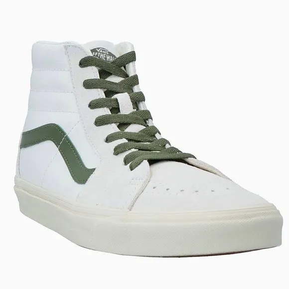 NWT Vans Sk8 Hi Leather Sneakers in Vintage Pop - Marshmallow Turtledove