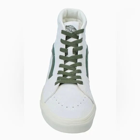 NWT Vans Sk8 Hi Leather Sneakers in Vintage Pop - Marshmallow Turtledove