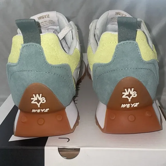 NWT W6YZ loop-w. Suede and Technical Fabric Sneakers in Green