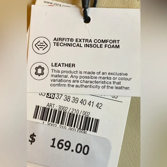 NWT. Zara Cream Leather High Heel Boots. Size 6.