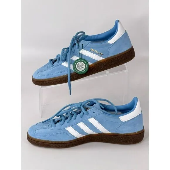 NWT Adidas Womens Suede Handball Spezial Low Top Sneakers Light Blue Size 6.5