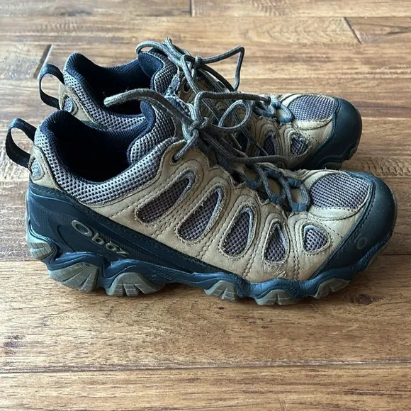 Oboz Sawtooth II Low Trail Hiking Shoes Leather Lace Up Size 9