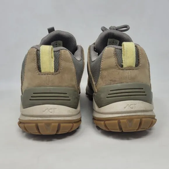 Oboz Sypes Low Leather Shoes Womens 8 Beige Waterproof Hiking Outdoor Breathable
