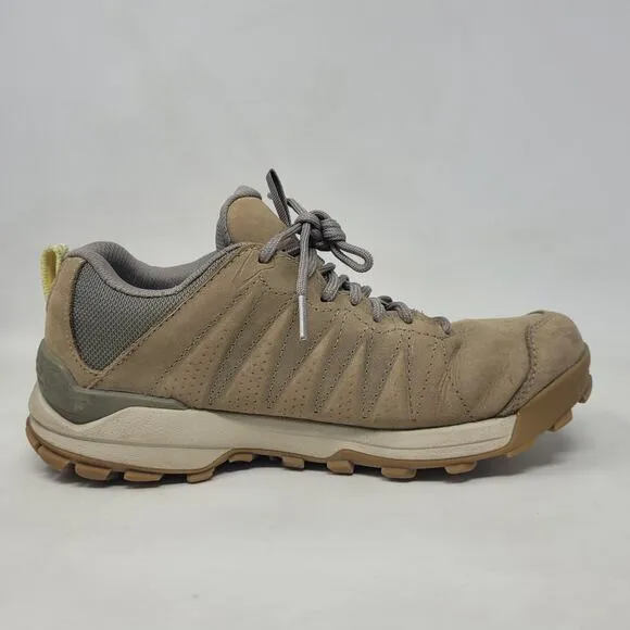 Oboz Sypes Low Leather Shoes Womens 8 Beige Waterproof Hiking Outdoor Breathable