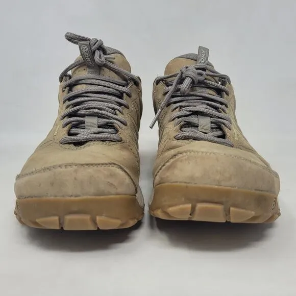 Oboz Sypes Low Leather Shoes Womens 8 Beige Waterproof Hiking Outdoor Breathable