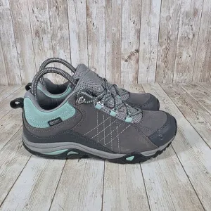 Oboz Waterproof‎ Hiking Shoes Gray Mint Outdoor Trail Walking Athletic Sneakers