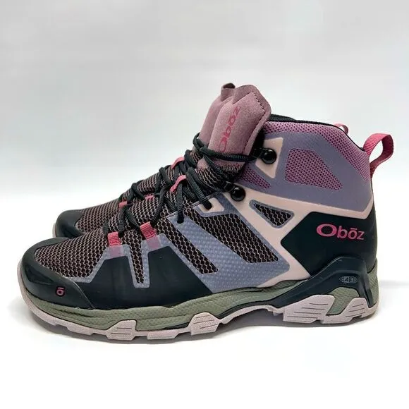 Oboz Womens Arete Low Mid Hiker Waterproof Boots in Blush 8.5