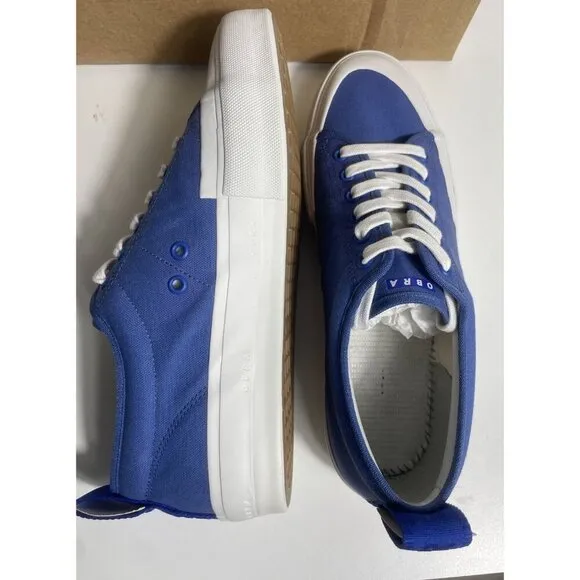 Obra Shoes Terra Canvas Low Blue/White Mens Size 8 Sneakers Made In Brazil New