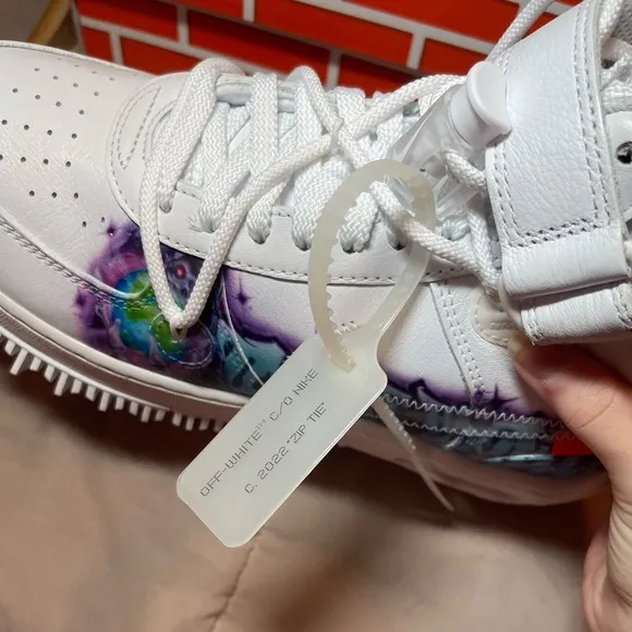 Off-White Nike Air Force 1 Mid SP Genuine Leather Purple Graffiti