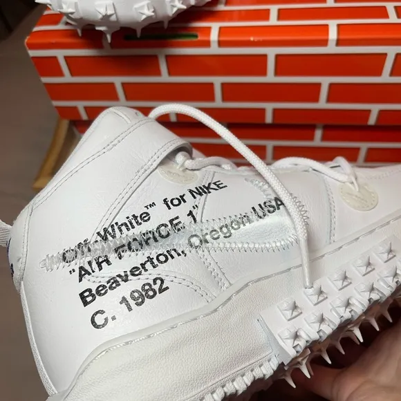 Off-White Nike Air Force 1 Mid SP Genuine Leather Purple Graffiti
