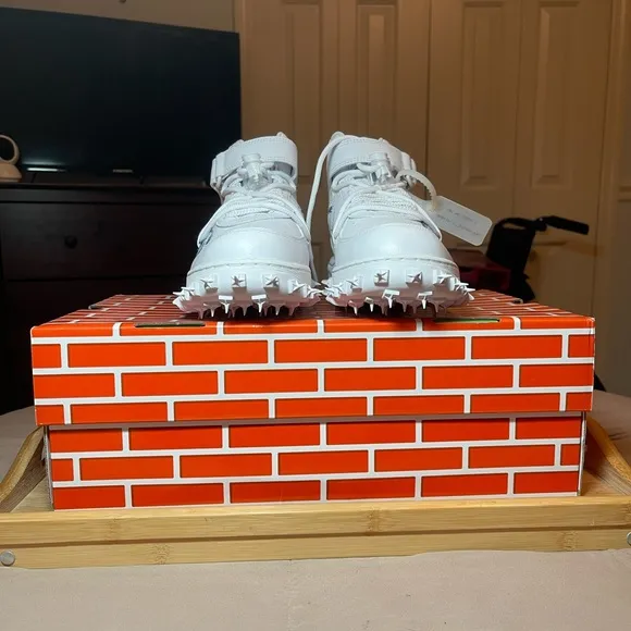 Off-White Nike Air Force 1 Mid SP Genuine Leather Purple Graffiti