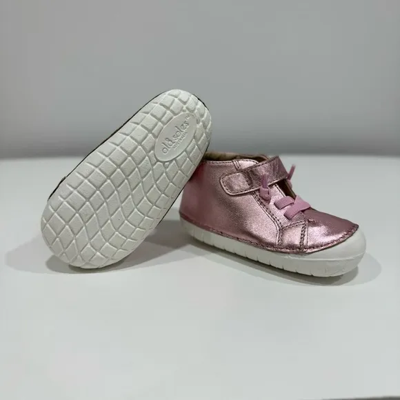 OLD SOLES GIRL'S 4097 HARPER PAVE SHOES - FUCHSIA FOIL / SILVER / GLAM ARGENT