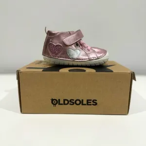 OLD SOLES GIRL'S 4097 HARPER PAVE SHOES - FUCHSIA FOIL / SILVER / GLAM ARGENT