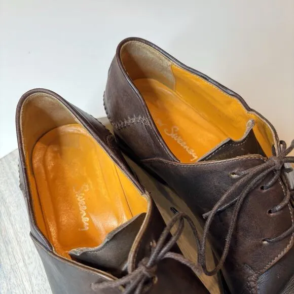 Oliver Sweeney Interlock Oxford Men's Brown Leather Shoes US Size 9.5