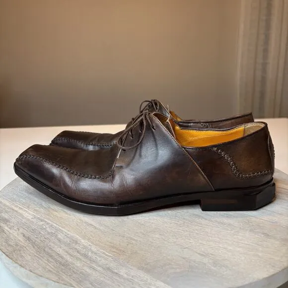 Oliver Sweeney Interlock Oxford Men's Brown Leather Shoes US Size 9.5